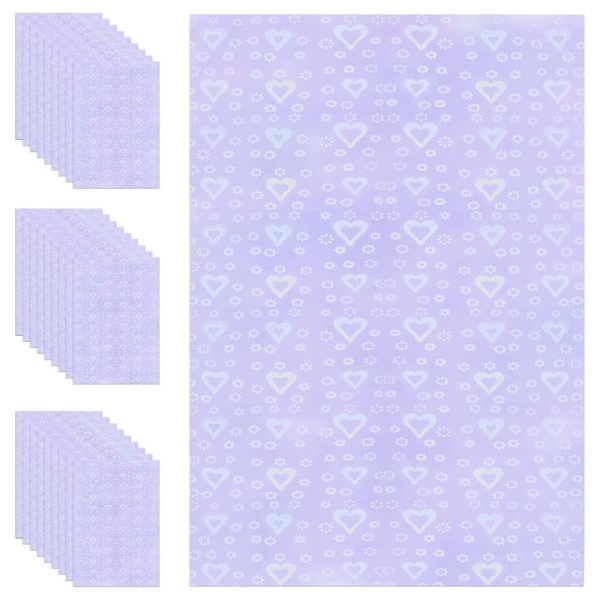 Holographic Overlay Vinyl Heart Pattern-1